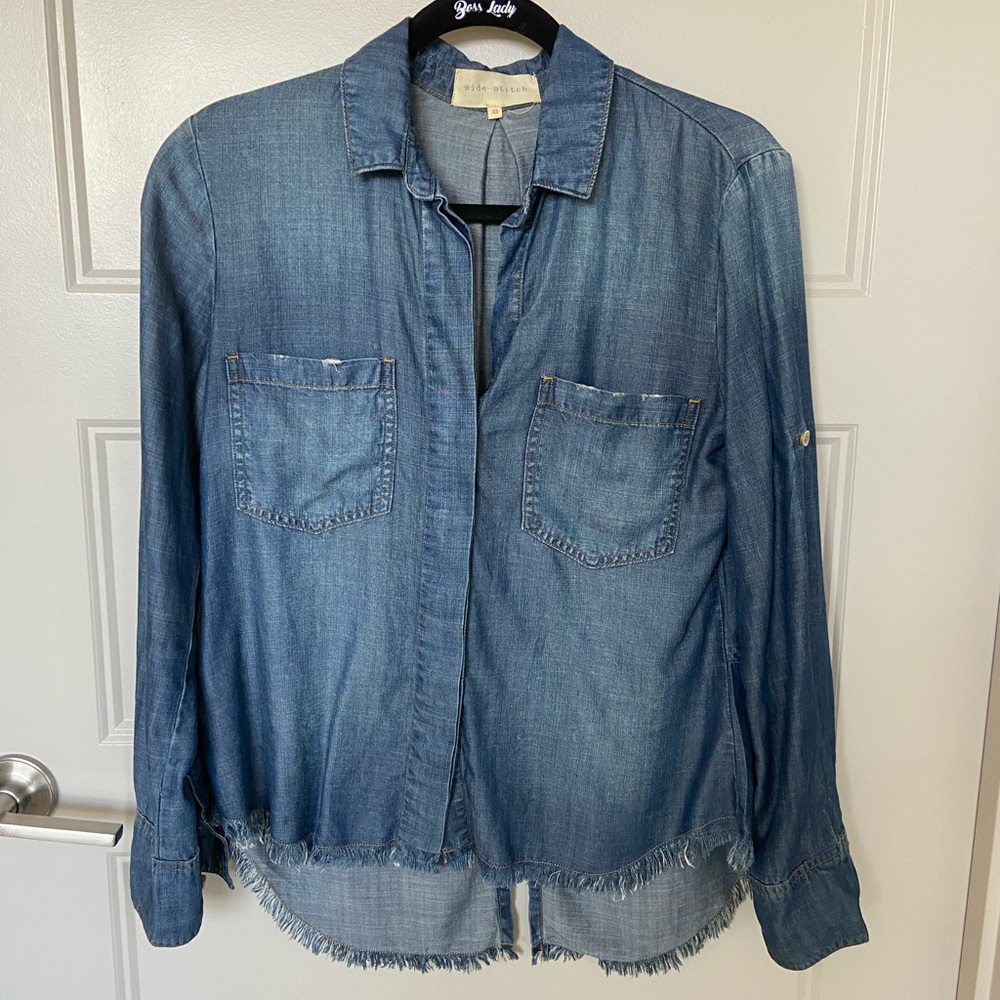 Nordstroms / Side Stitch denim top